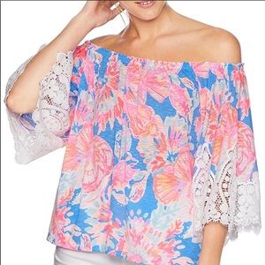 Lily Pulitzer | Zaylee Top - off the shoulder lace